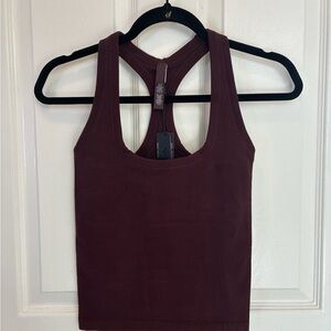 SKIMS Currant Vintage Seamless Racer Back Tank
